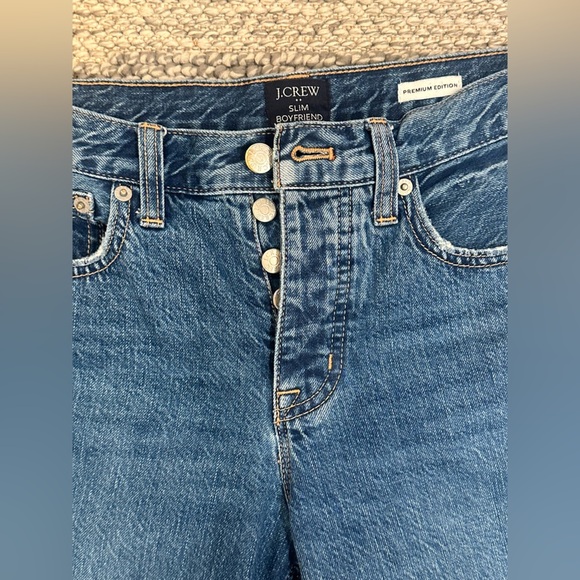 J.Crew Slim Boyfriend Jeans Size 24 – Premium Edition, 100% Cotton Button Fly - Picture 3 of 8